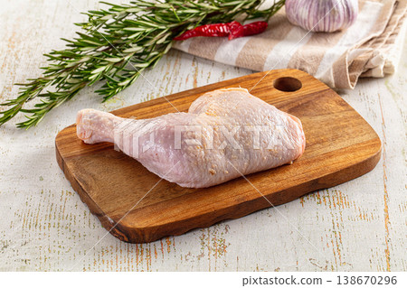 Raw whole chicken leg for cooking 138670296