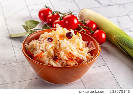 Fernented sour pickled sauerkraut cabbage Fernented sour pickled sauerkraut cabbage 138670346