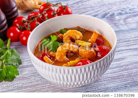 Coconut Thai Tom yum soup Coconut Thai Tom yum soup 138670396
