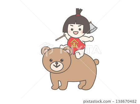 金太郎騎熊的插圖 138670482