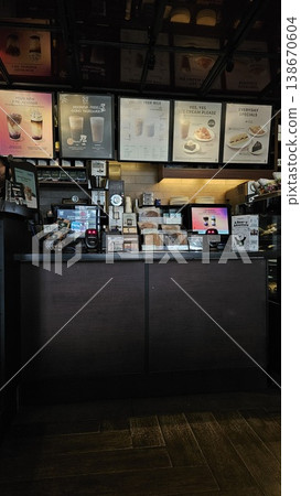 this is food and drink display at cafe restaurant. this is food and drink display at cafe restaurant. 138670604