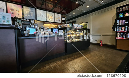 this is food and drink display at cafe restaurant. this is food and drink display at cafe restaurant. 138670608