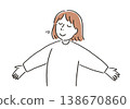 Woman taking a deep breath (upper body) 138670860