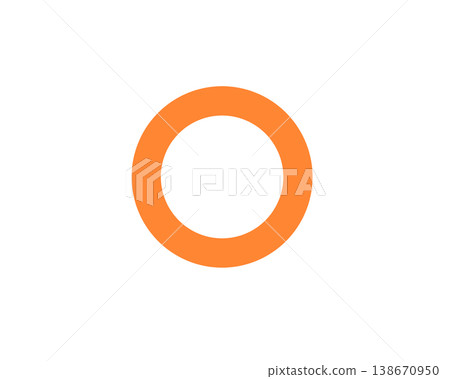 Simple orange circular icon (circle, flat design) Simple orange circular icon (circle, flat design) 138670950
