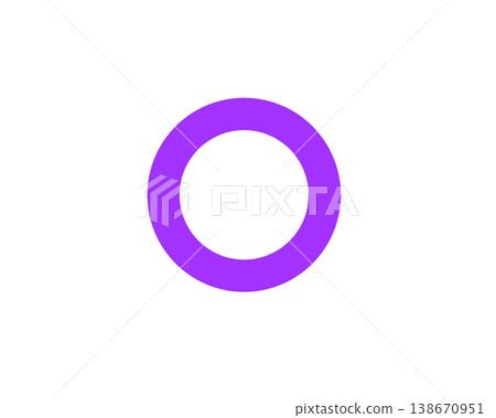 簡潔的紫色圓形圖示（圓形，扁平化設計） 138670951