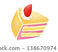 Strawberry cake slices 138670974