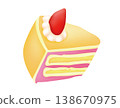 Strawberry cake slices 138670975