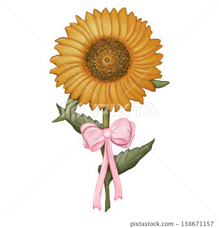 Sunflower sticker collection set. Cute yellow colors. Can be used for card, invitation, border. Isolated illustration of decoration, hand drawn cartoon illustration. Sunflower sticker collection set. Cute yellow colors. Can be used for card, invitation, border. Isolated illustration of decoration, hand drawn cartoon illustration. 138671157