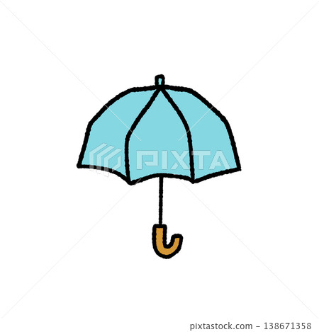 手繪雨傘插圖 手繪雨傘插圖 138671358