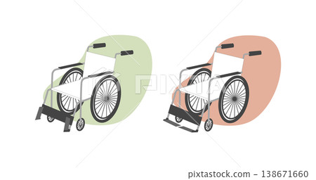 Wheelchair illustration set Wheelchair illustration set 138671660