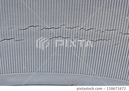 Cracked tire 138671672