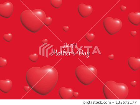 Mother's Day Floating 3D Heart Red Mother's Day Floating 3D Heart Red 138672177