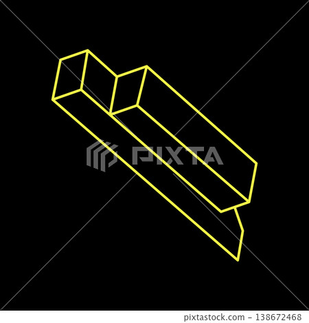 Escher style. Impossible objects. Line geometric shape. Optical illusion figure. Optical art. Escher style. Impossible objects. Line geometric shape. Optical illusion figure. Optical art. 138672468