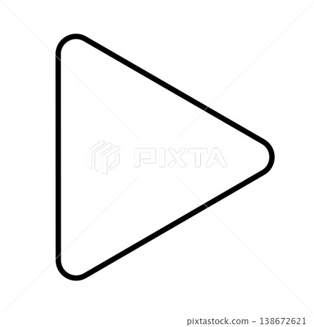 Simple arrow icon illustration [facing right] (line drawing) 004 138672621