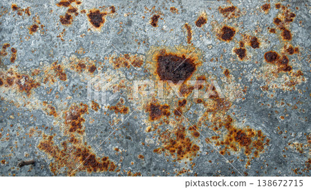 Rust spots were scattered all over the zinc surface. for background and textured. Rust spots were scattered all over the zinc surface. for background and textured. 138672715