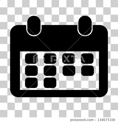 Calendar icon on transparent background. Calendar sign. Simple calendar. flat style. Calendar icon on transparent background. Calendar sign. Simple calendar. flat style. 138673100