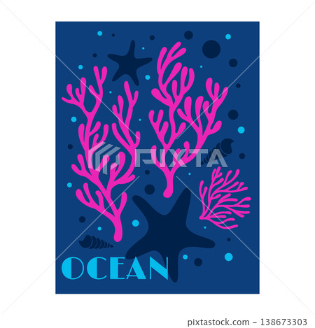 ocean life vivid poster 138673303