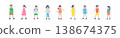 Illustration set of children spending summer 138674375
