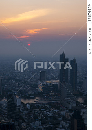 Evening view of Bangkok, Thailand Evening view of Bangkok, Thailand 138674409