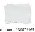 Three horizontal greeting cards, invitation mockups overlaping. Message reminder templates note papers isolated on transparent background. White paper texture. Office stationery object. School writing 138674465