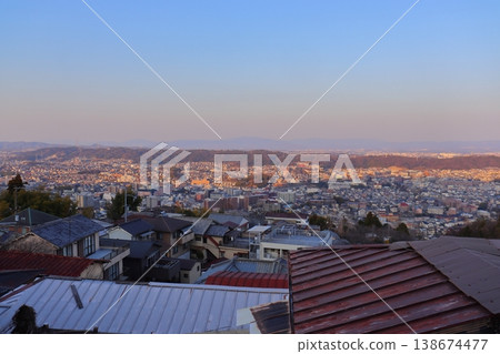 View from a guesthouse near Hozanji Temple on Mount Ikoma (Ikoma City, Nara Prefecture) 138674477