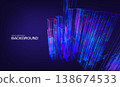 Future technology background with blue digital city for concept futuristic tech. Vector light network with abstract building cyber for data graphic design. Connect line background with business. 138674533