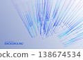 Future technology background with blue digital city for concept futuristic tech. Vector light network with abstract building cyber for data graphic design. Connect line background with business. 138674534