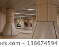 Underground passage, underground passage with pillars 138674594