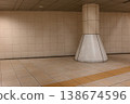 Underground passage, underground passage with pillars 138674596