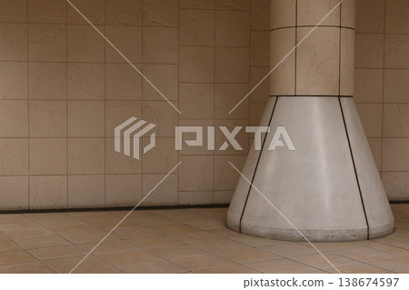 Underground passage, underground passage with pillars, wall Underground passage, underground passage with pillars, wall 138674597