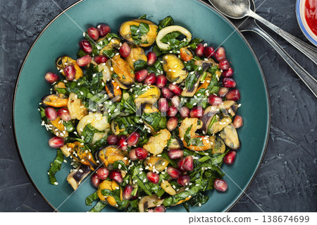 Mediterranean seafood salad with shrimp and mussels Mediterranean seafood salad with shrimp and mussels 138674699