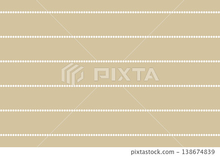Beige background with white polka dot border lines - Natural and warm lines Beige background with white polka dot border lines - Natural and warm lines 138674839