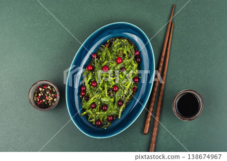 Seaweed Salad with Cranberries Seaweed Salad with Cranberries 138674967