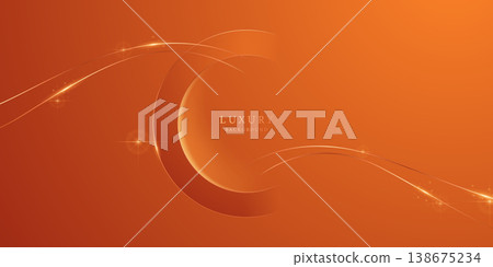 Abstract background vector illustration with a modern design, orange and gold colors, and geometric elements. Abstract background vector illustration with a modern design, orange and gold colors, and geometric elements. 138675234