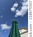 Green parasols and a spring sky (Location: Toki Premium Outlets, Toki City, Gifu Prefecture; Date of photo: April) 138675507