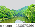 River flowing through the fresh green 138675860