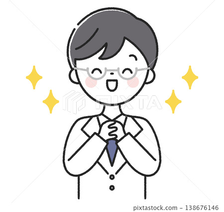 The male doctor was deeply moved. The male doctor was deeply moved. 138676146