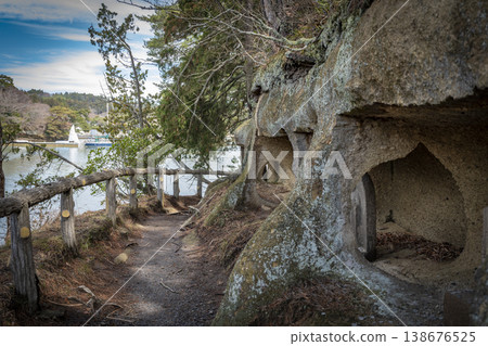 松島大島洞窟遺址：雕刻在岩石上的紀念儀式與信仰景觀，宮城縣 138676525