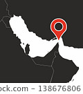 Strait of Hormuz. Topographic map of the Strait of Hormuz. World oil supply routes. Red point. 138676806