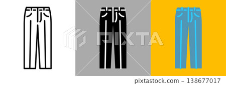 褲子的簡單圖標 138677017