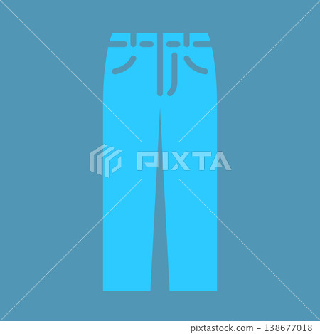 Jeans simple line icon 138677018