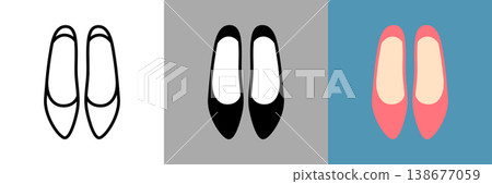 Simple heel icon Simple heel icon 138677059