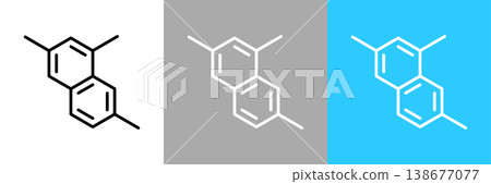 簡單的化學結構線圖標 簡單的化學結構線圖標 138677077