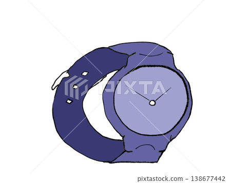 Simple wristwatch illustration Simple wristwatch illustration 138677442