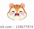 Cute chipmunk illustration, crying face 138677874