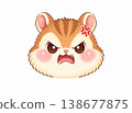 Cute chipmunk illustration with an angry face 138677875