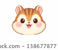 Cute chipmunk illustration, smiling. 138677877
