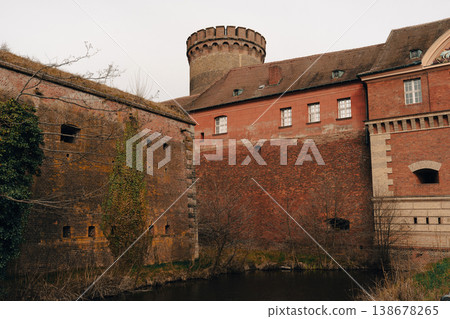 Medieval knight banner at Citadel Spandau during Easter Knight Festival in Berlin, Germany 138678265