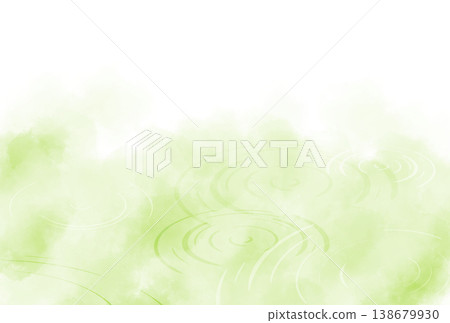 Watercolor-style background material with a light green water image Watercolor-style background material with a light green water image 138679930