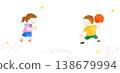 Children playing dodgeball 138679994